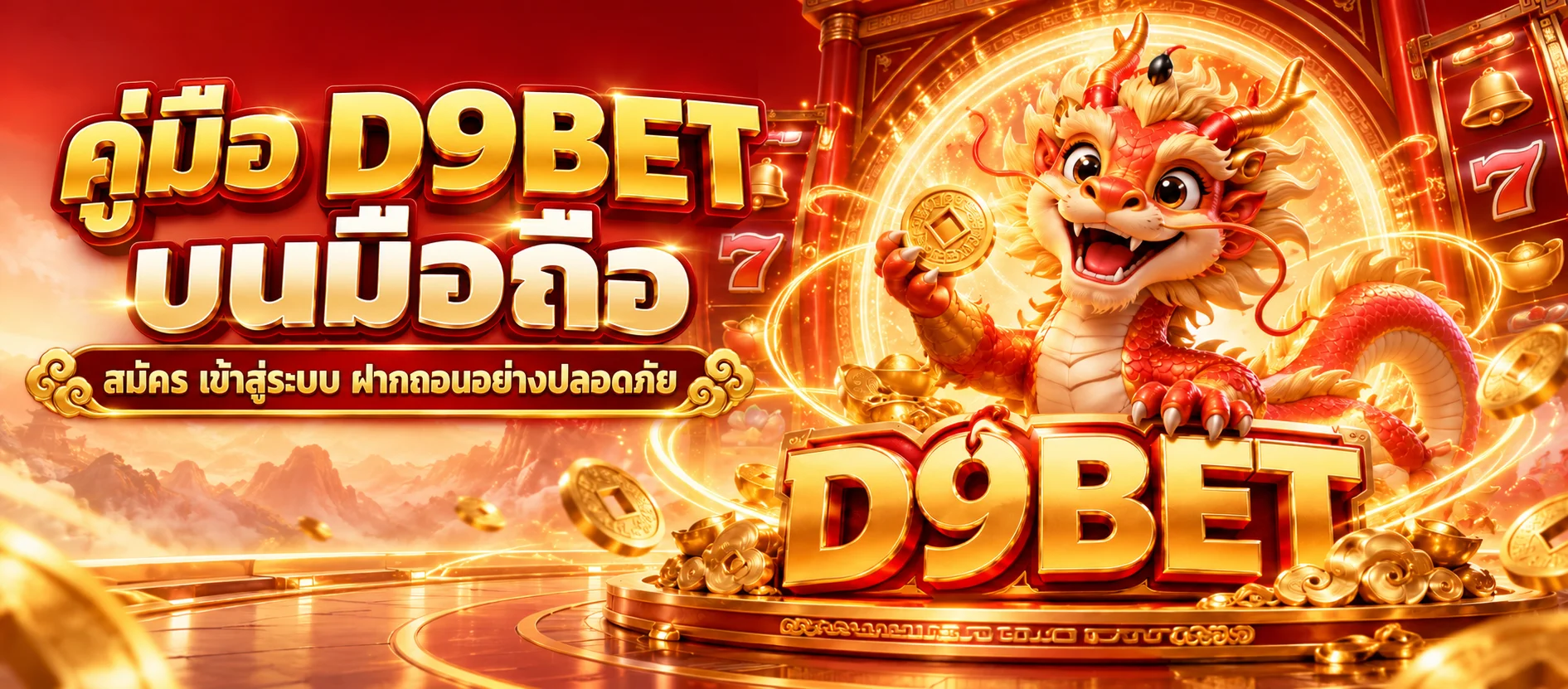 D9BET บนมือถือ คู่มือสมัคร เข้าสู่ระบบ ฝากถอน